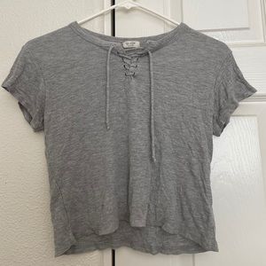 Brandy Melville gray short sleeve shirt